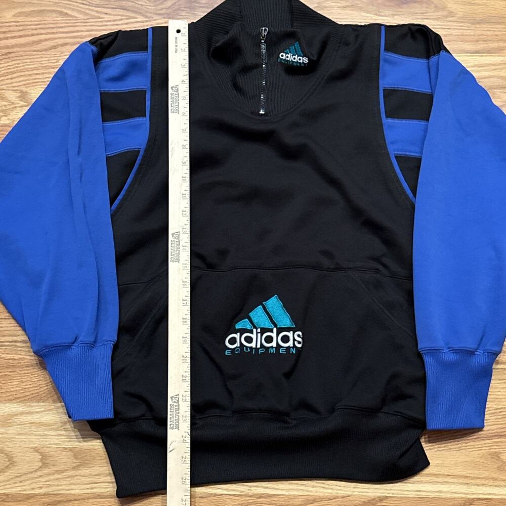 VINTAGE ADIDAS EQUIPMENT CONTRAST EMBROIDERED BIG LOGO SWEATSHIRT SIZE MEDIUM - Picture 5 of 10